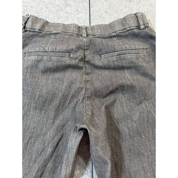 Lee Flex Motion Trousers Pants Womens 8 Gray Cotton Pockets Mid Rise Wide Leg - Picture 3 of 5